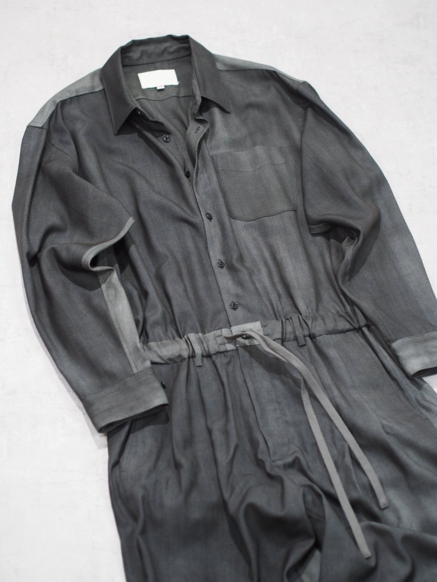 画像7: YOKO SAKAMOTO /  JUMP SUIT / WOOL GABARDINE-UNEVEN DYE / 「 Size S 」 (7)
