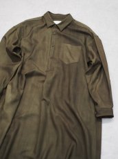 画像4: YOKO SAKAMOTO / SHIRT DRESS / WOOL GABARDINE-UNEVEN DYE  (4)