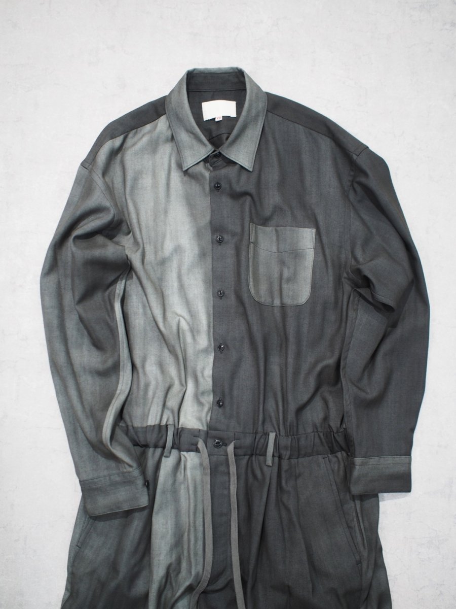 画像3: YOKO SAKAMOTO /  JUMP SUIT / WOOL GABARDINE-UNEVEN DYE / 「 Size L 」 (3)