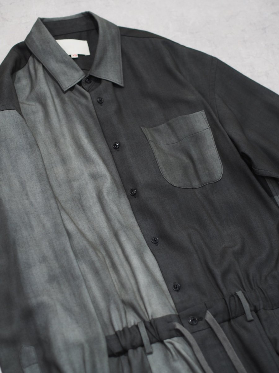 画像6: YOKO SAKAMOTO /  JUMP SUIT / WOOL GABARDINE-UNEVEN DYE / 「 Size L 」 (6)