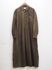 画像1: YOKO SAKAMOTO / SHIRT DRESS / WOOL GABARDINE-UNEVEN DYE  (1)