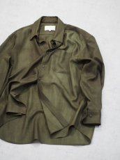 画像6: YOKO SAKAMOTO / REGULAR COLLAR SHIRT / WOOL GABARDINE-UNEVEN DYE  (6)