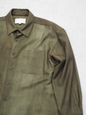画像5: YOKO SAKAMOTO / REGULAR COLLAR SHIRT / WOOL GABARDINE-UNEVEN DYE  (5)
