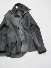 画像5: YOKO SAKAMOTO / REGULAR COLLAR SHIRT / WOOL GABARDINE-UNEVEN DYE  (5)