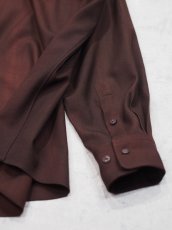画像3: YOKO SAKAMOTO / REGULAR COLLAR SHIRT / WOOL GABARDINE-UNEVEN DYE  (3)