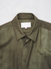 画像3: YOKO SAKAMOTO / REGULAR COLLAR SHIRT / WOOL GABARDINE-UNEVEN DYE  (3)