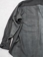 画像4: YOKO SAKAMOTO / REGULAR COLLAR SHIRT / WOOL GABARDINE-UNEVEN DYE  (4)